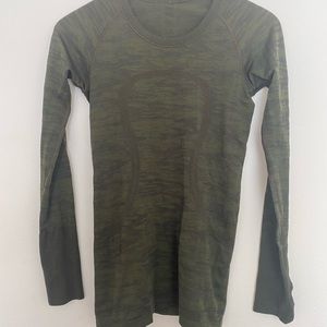 lululemon athletica Green Long Sleeve Top